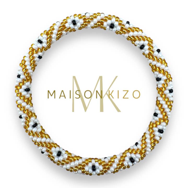 Nepalese glass bead bracelet D19 for wholesale by MAISON KIZO