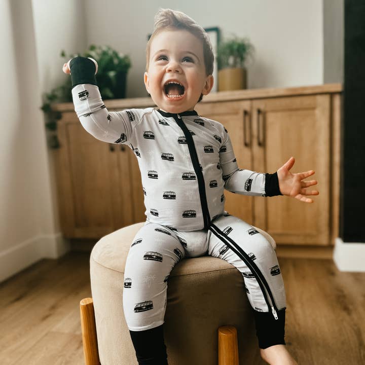 Retro Van Zippered Pajama for wholesale by Wild Crew Clothing