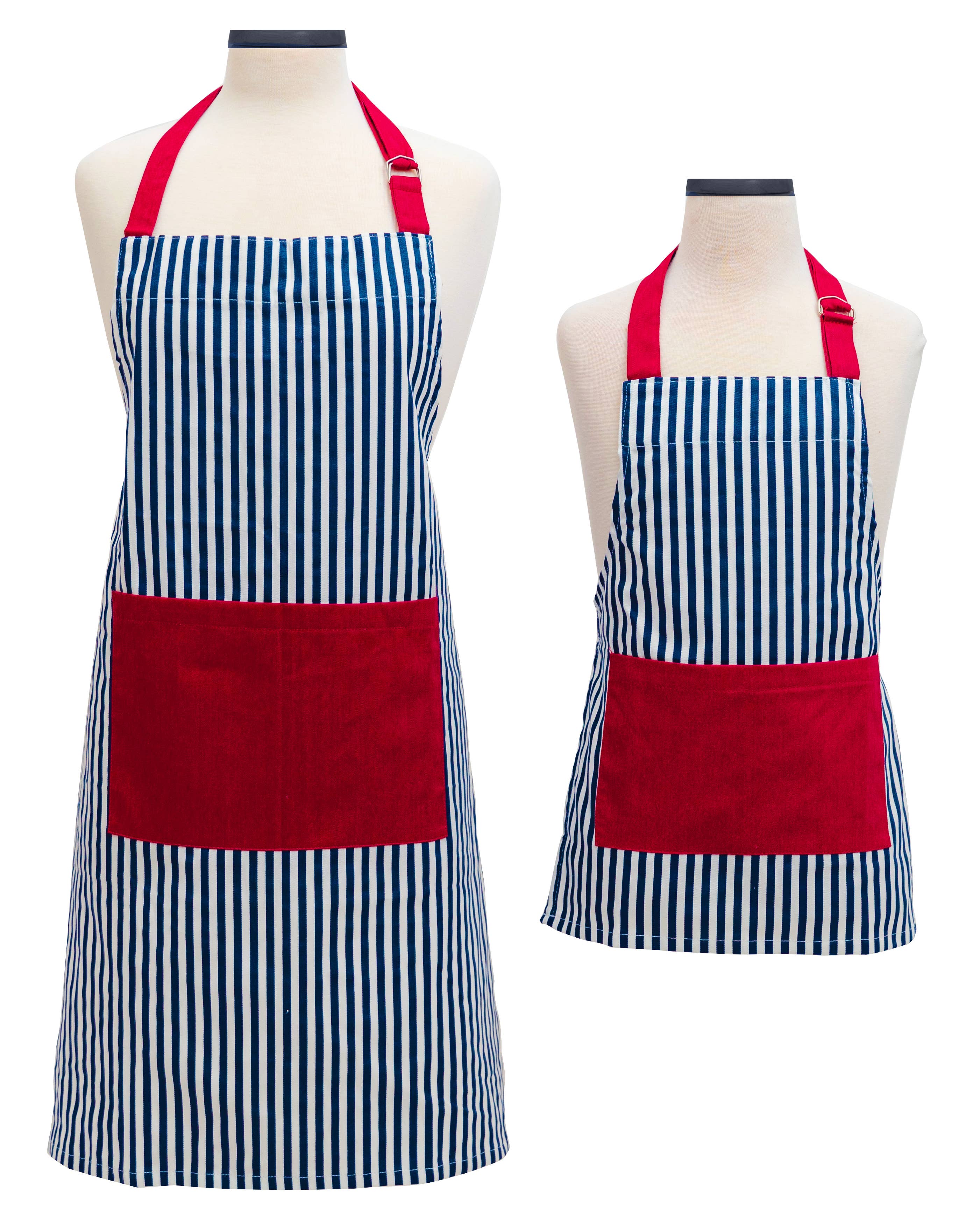 Handstand Kitchen - Wholesale Apron - Striped Adult and Youth Apron Set - Matching Family Gift