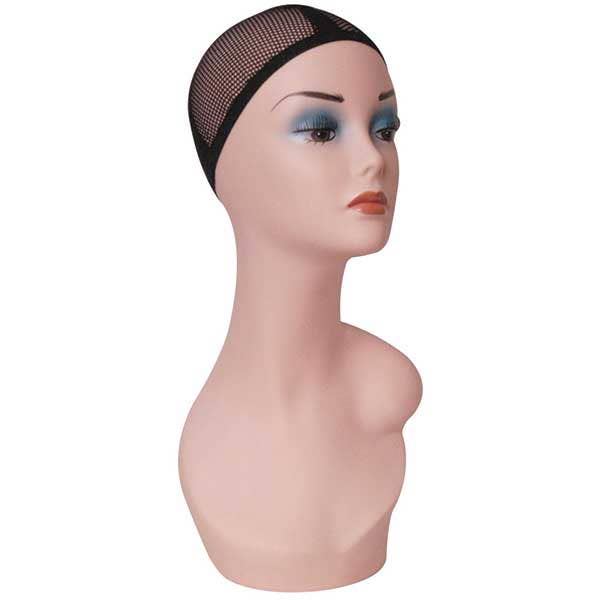 MANNEQUIN HEAD LIGHT BROWN/WHITE GREAT FOR WIG DISPLAY for wholesale by Majestic Wholesale