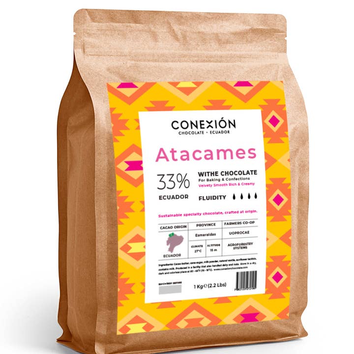 Conexión Chocolate – wholesale Chocolate – Atacames 33%: White Chocolate Couverture