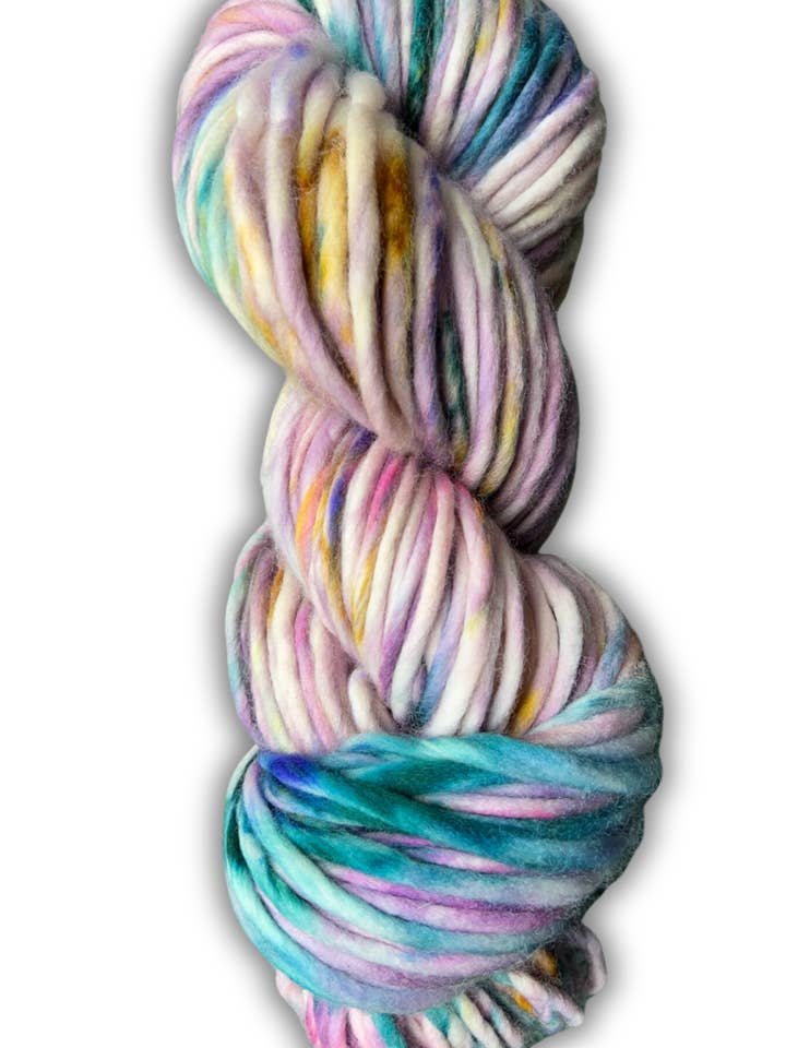 Hand dyed yarn | super bulky yarn | hand dyed merino wool yarn | indie dyed wool | Blossom for wholesale by Honey and Clover Knits, LLC