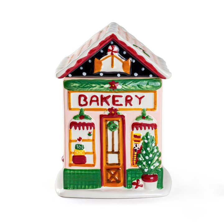 Grace Teaware - Wholesale Cookie Jar - Holiday Bakery House Cookie Jar3