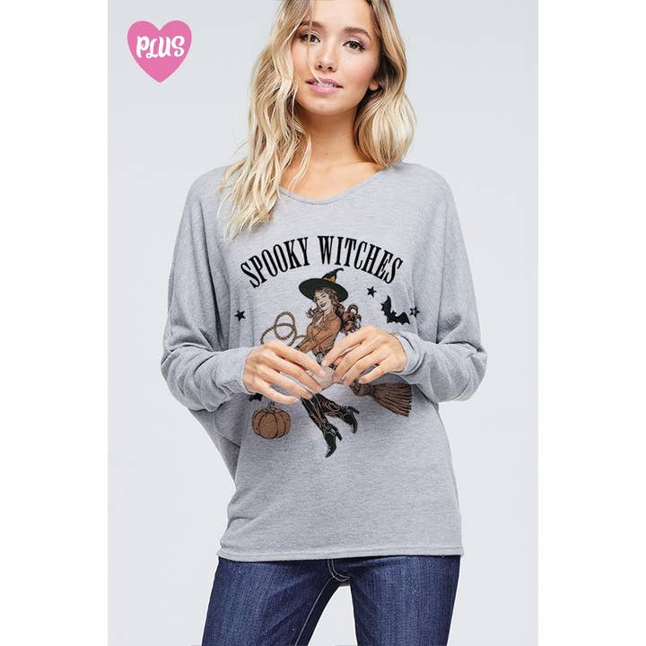 Top plus size con lacci sul retro con stampa integrale di zucca per la vendita all'ingrosso da parte di Phil Love