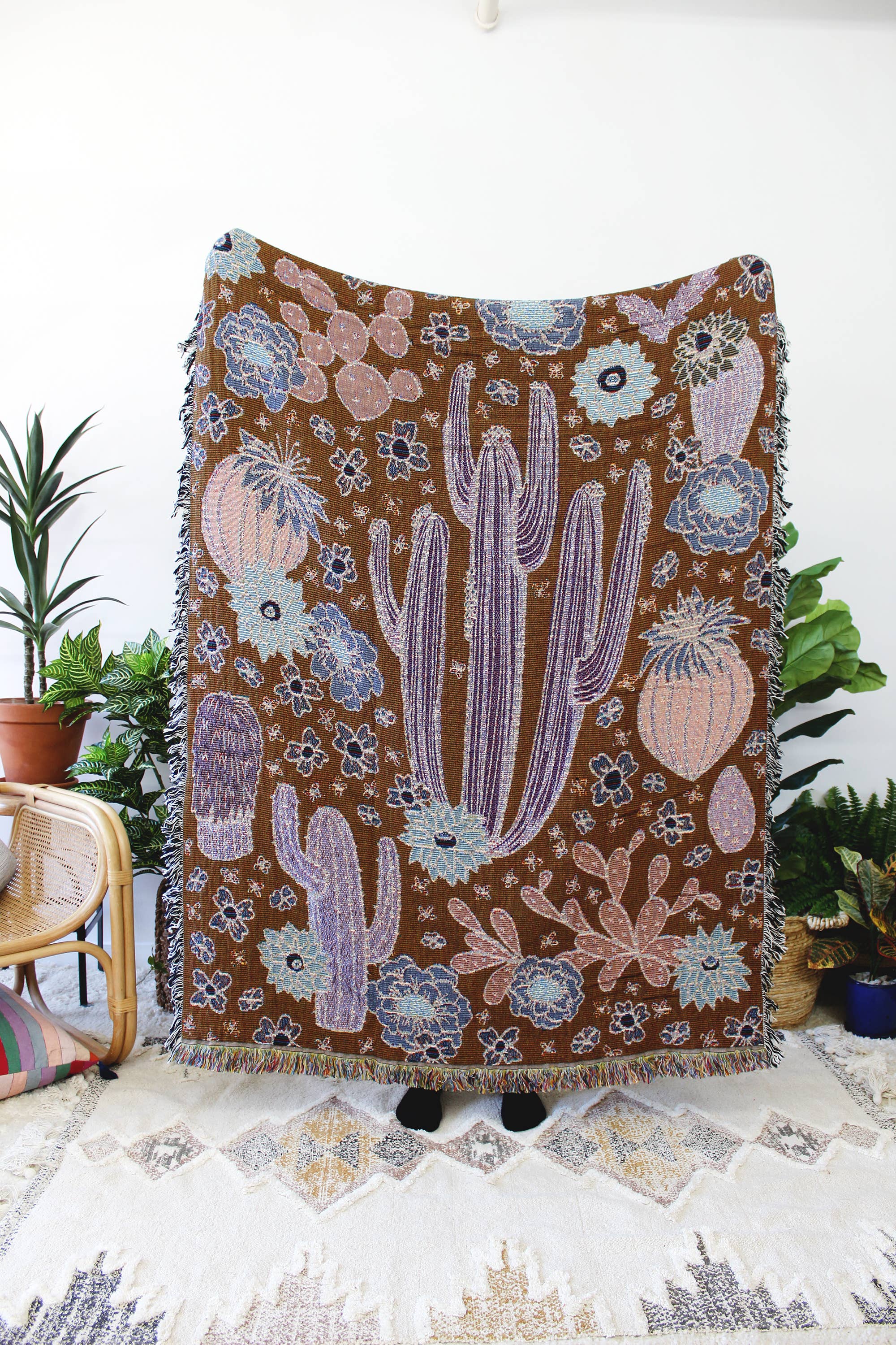 Calhoun & Co. - Wholesale Throw Blanket - Cactus Party Tapestry Blanket2