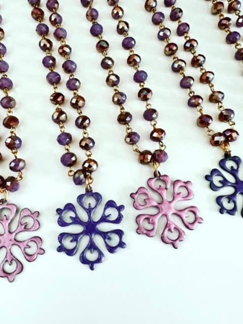 Let's Build a Snowman Necklace for wholesale by Michelle DaRin Jewelry