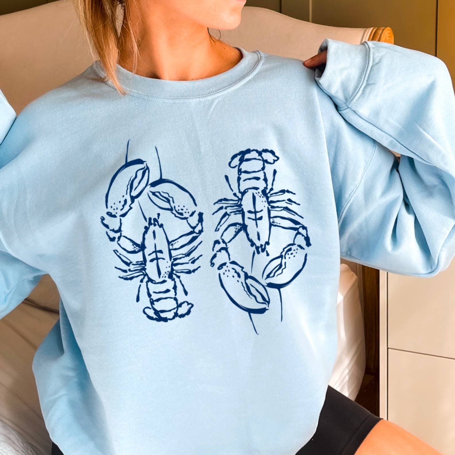 Shoppe SHC - Wholesale Graphic Sweatshirt - Women's - Coastal  Aesthetic | Summer 2025 Lobsters Sweatshirt   8