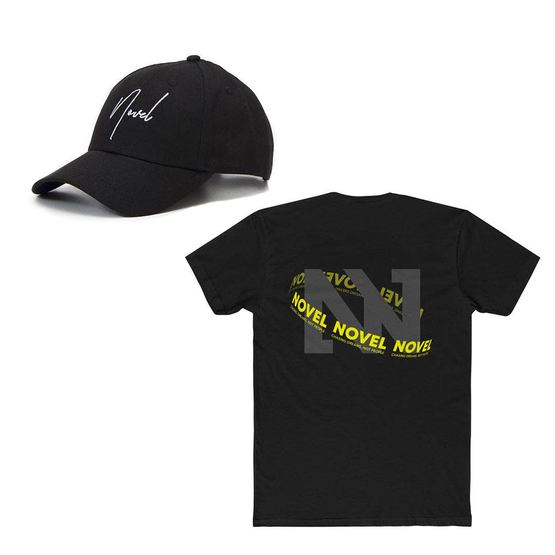 NOVEL – wholesale T-shirts med screentryck – Unisex – NOVEL t-shirt och keps i paket3