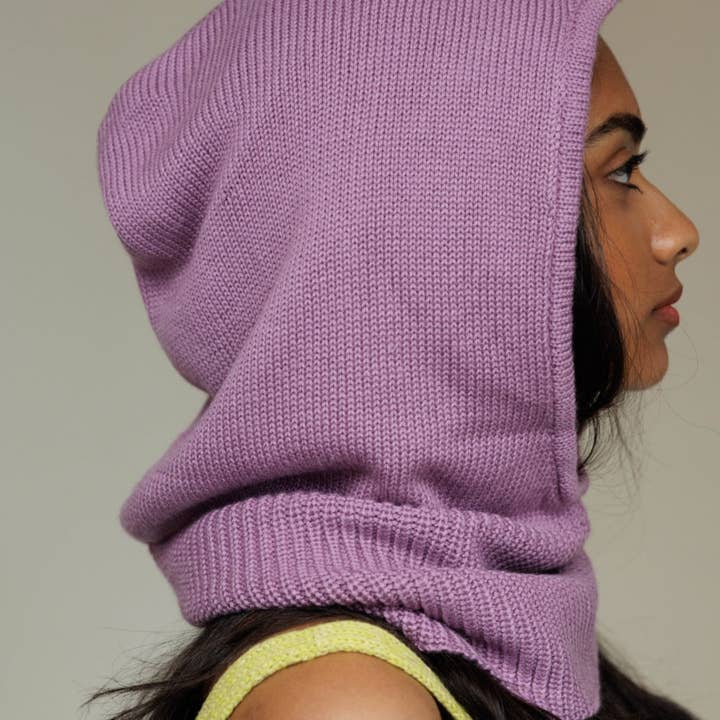 Pink Satin Lined Balaclava in Rose for wholesale on Faire