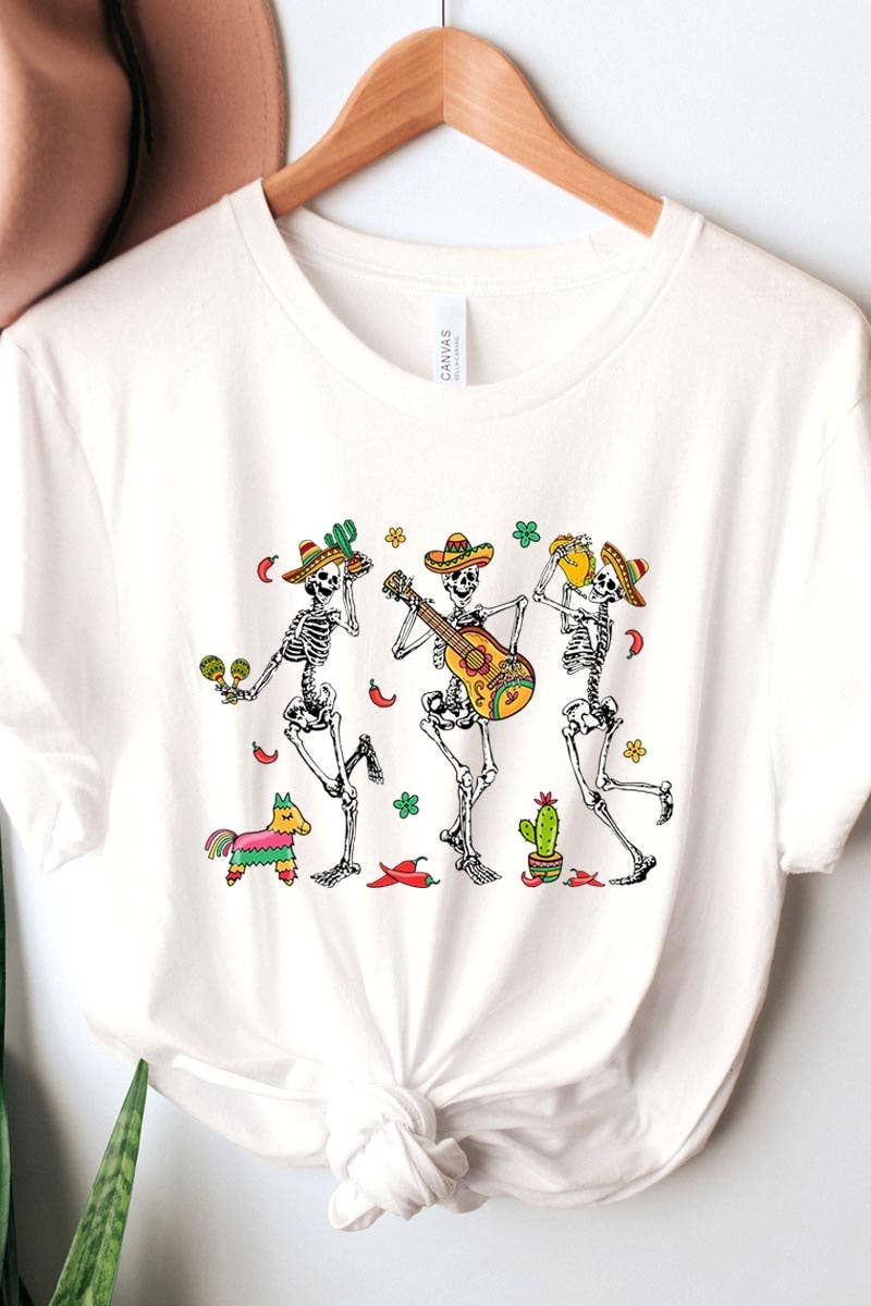 COLORBEAR - Wholesale T-Shirt (Graphic) - Women's - Cinco De Mayo Skeleton Graphic Tee15