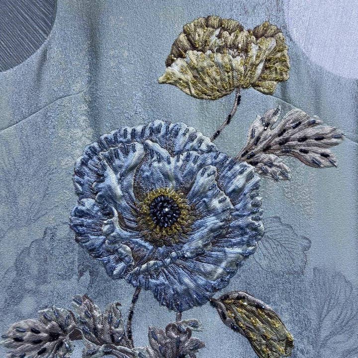 Productseeker - Wholesale Dress - Women's - DR940Y 2025 Elegant Beaded Jacquard Sleeveless A-Line Dress4