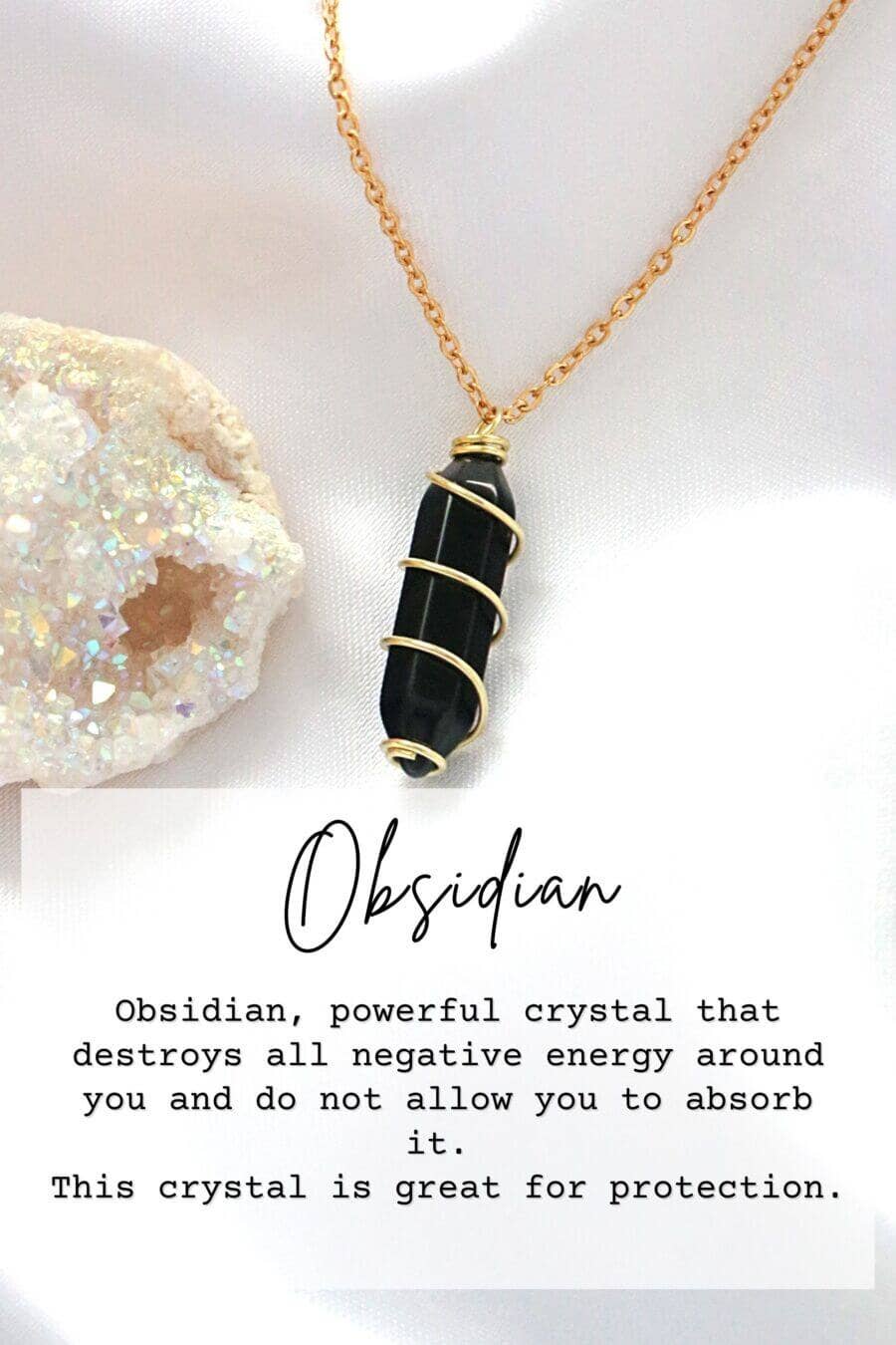 Divine Dulcet - Wholesale Pendant/Charm Necklace - Double-ended Natural Crystals 18 Karats Hand Wired Necklaces11