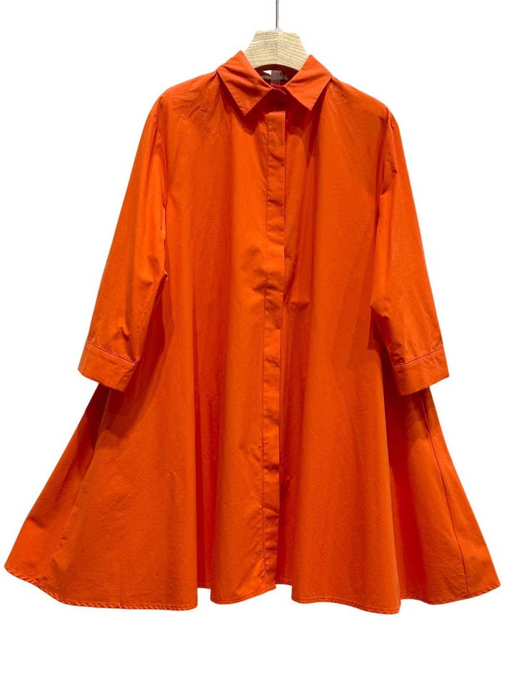 OVERSIZED CUT MIDI DRESS COTTON for wholesale by SWEET MAGIC MODA Y COMPLEMENTOS