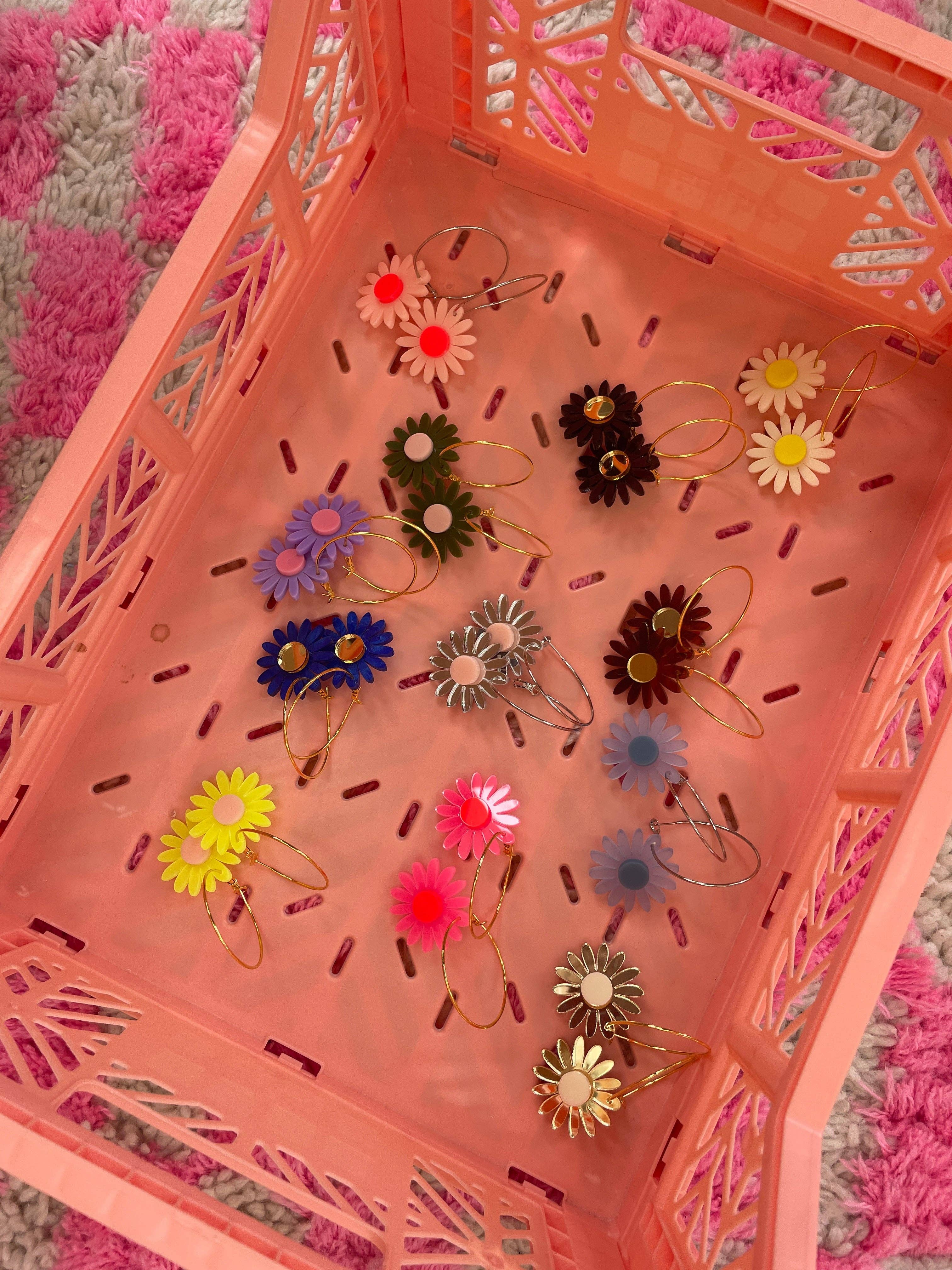 Emeldo - Wholesale Hoop Earrings - Daisy Hoops // Select Daisy Colour + Hoop27