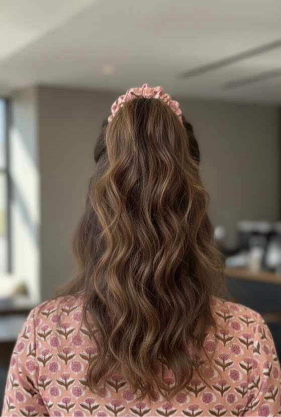 Sorella Sol – Scrunchie - Mulher por atacado – Scrunchie rosa1