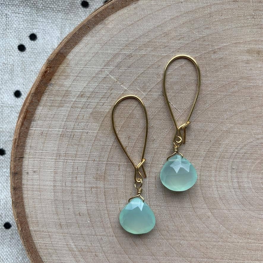 Dana Herbert - Wholesale Dangle Earrings - Gold Sasha Short Gemstone Earrings3