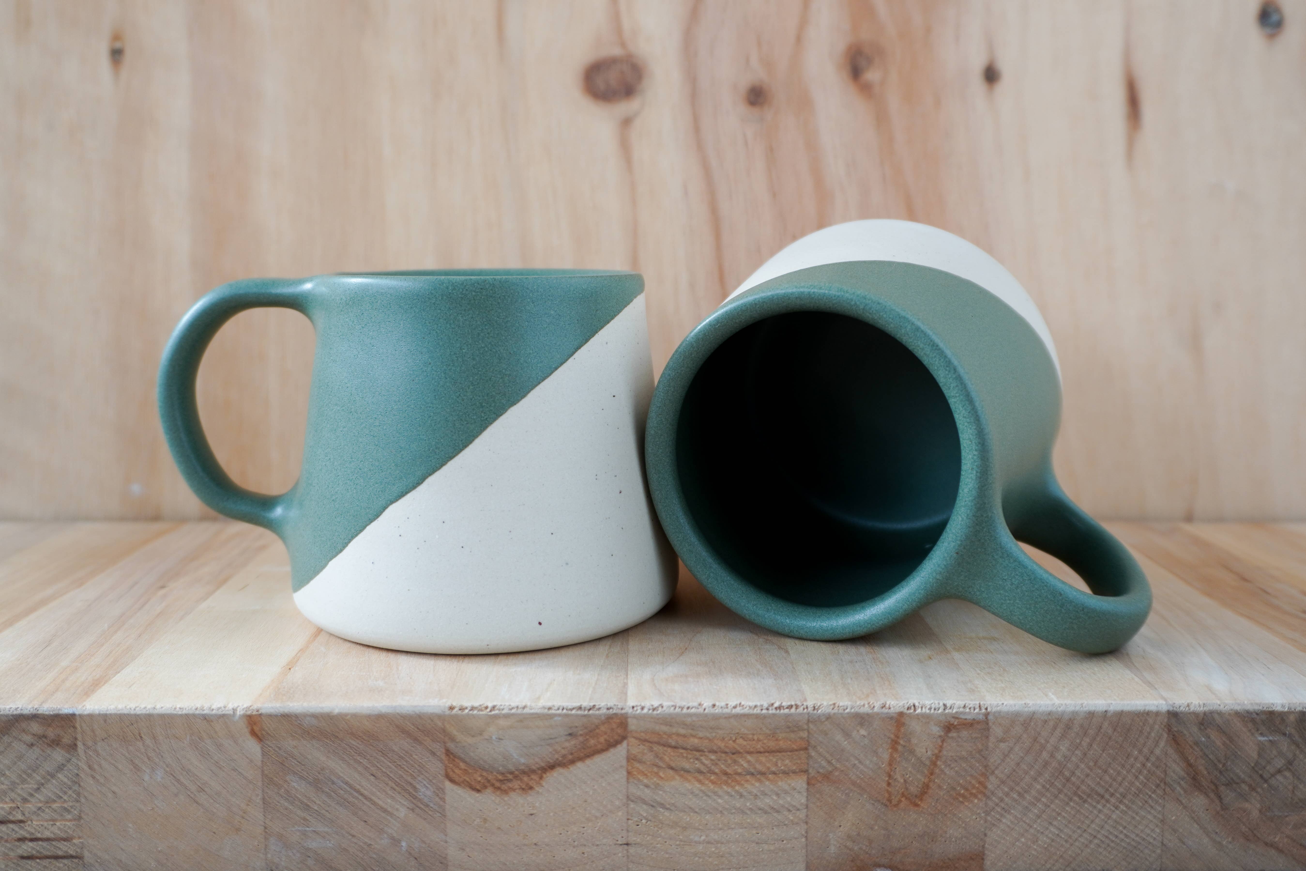 Shelby Page Ceramics - Wholesale Coffee Mug - Classic Taper Mug - Angle Dip5