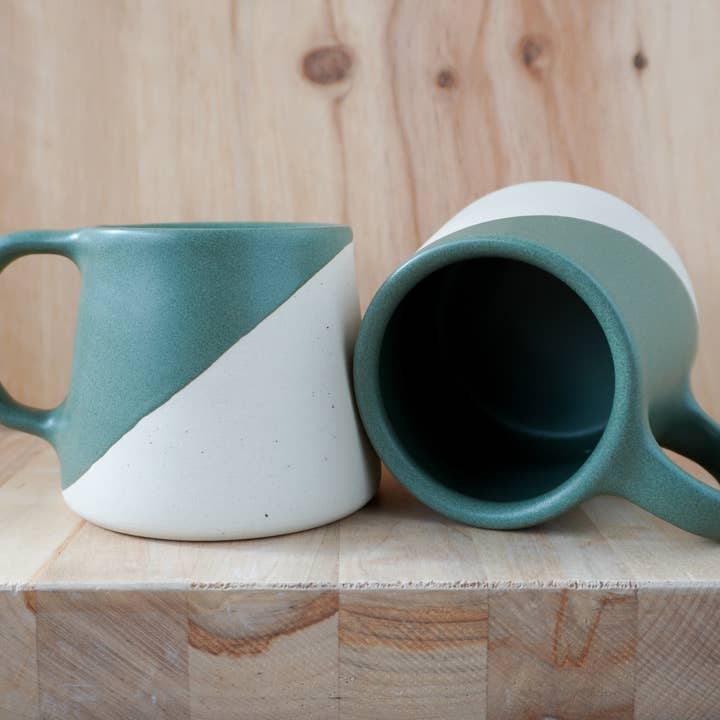 Shelby Page Ceramics - Wholesale Coffee Mug - Classic Taper Mug - Angle Dip5