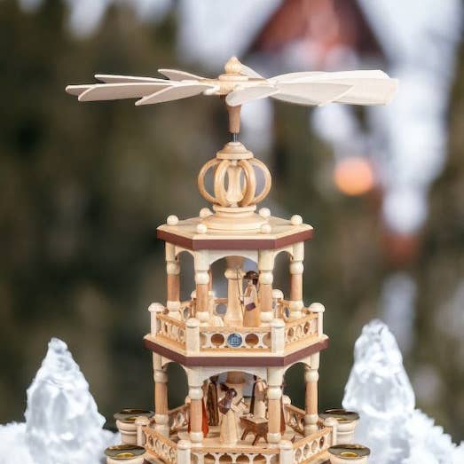 Christmas Pyramid Christmas Story natural for wholesale by Marketplace24