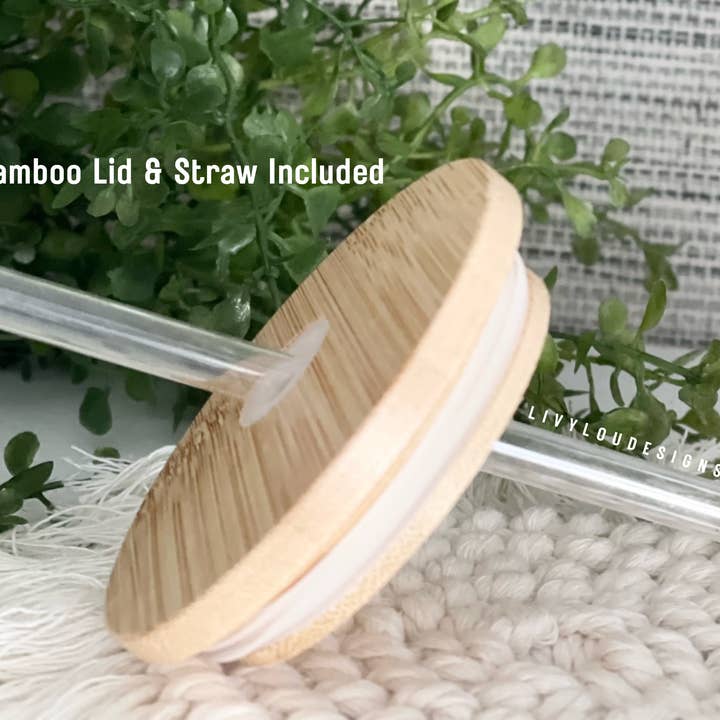 Livy Lou Designs + Co - Wholesale Drinking Glass/Cup - Doodle Mama - Frosted Can Glass1