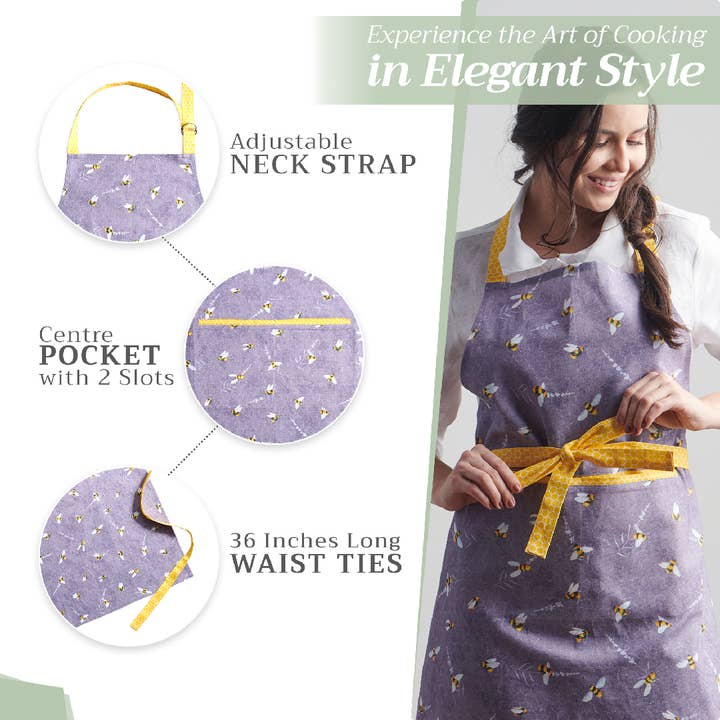Maison d'Hermine - Design in Every Thread - Wholesale Apron - Apron 100% Cotton - Everyday Cooking - Bees Are Buzzing4