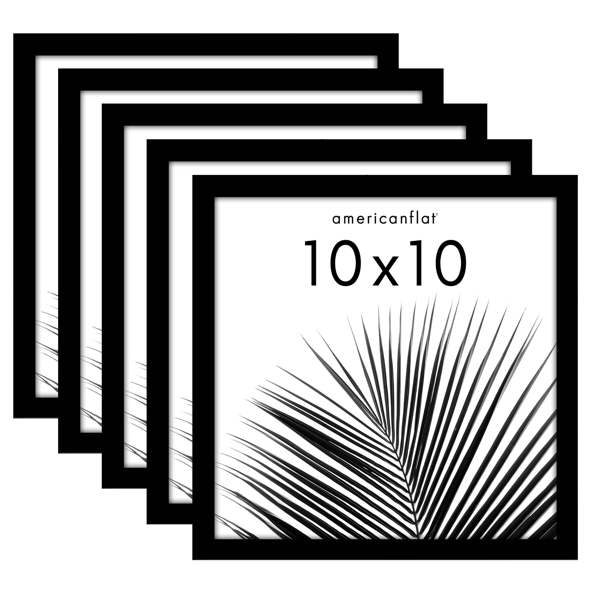 Americanflat - Wholesale Picture Frame - Americanflat 5 Pack Picture Frames With Mat Plexiglass Cover164