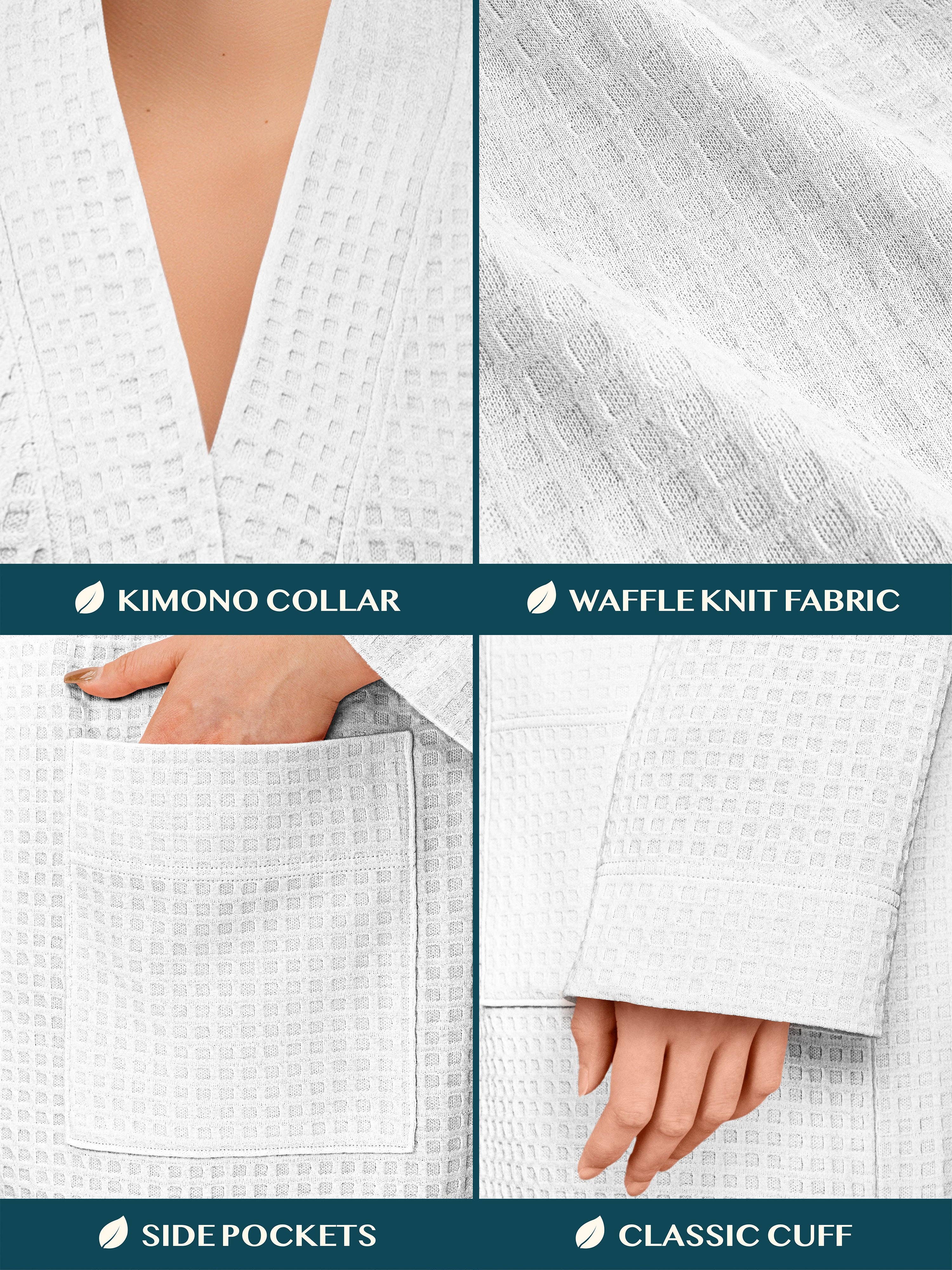 Pavilia - Wholesale Robe - Women's - Women's Waffle Texture Knit Robe2