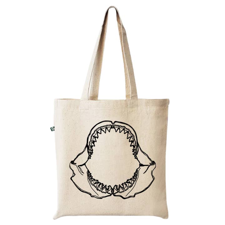 Shark Jaw Tote Bag for wholesale by TandemInk