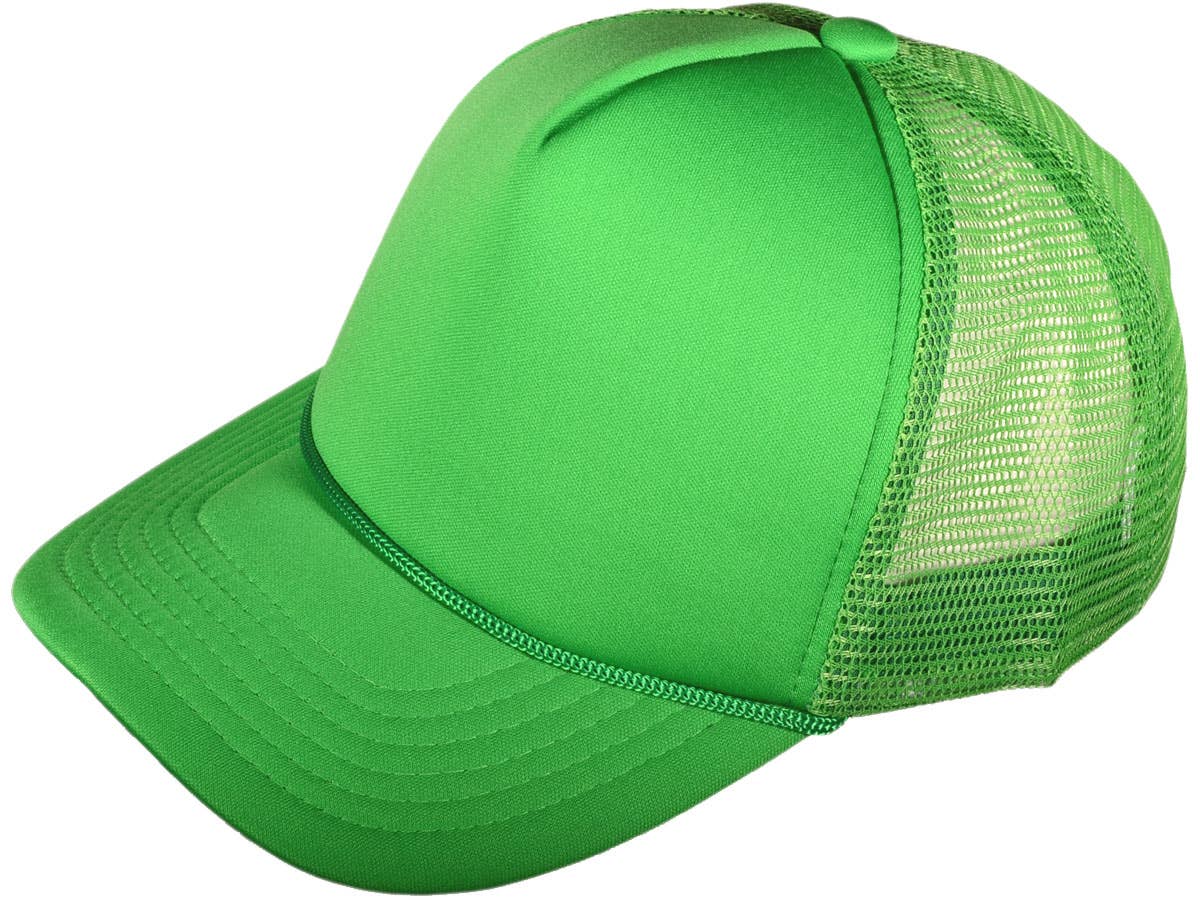 Buck Wholesale – Großhandel Trucker-Cap – Unisex – Buck Wholesale Schlichte Schaumstoff-Trucker-Caps mit Netzrückseite, mittleres Profil (44 Farben)3