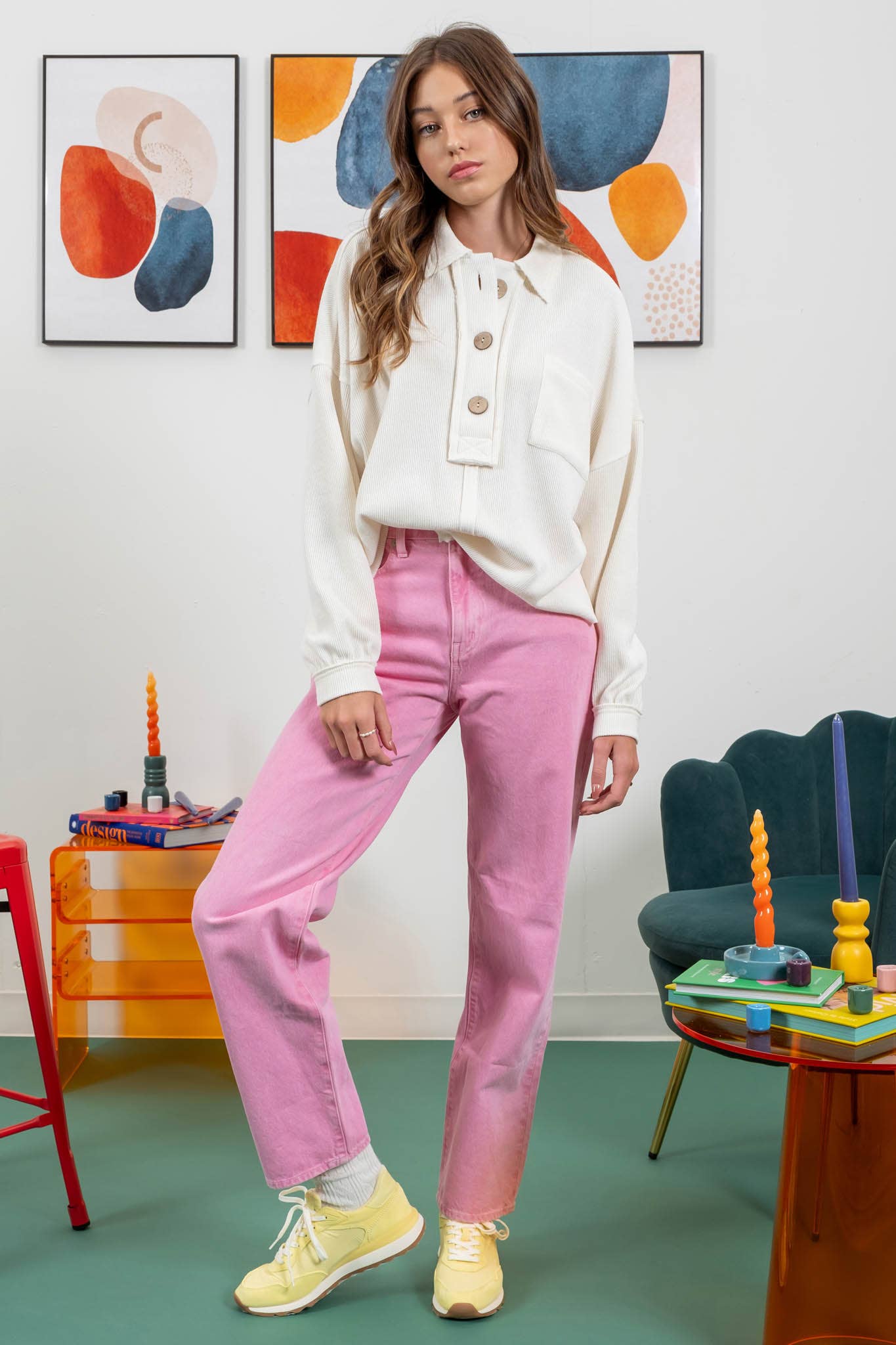 Blu Pepper - Venta al por mayor Jersey corto de punto - Mujer - TOP DE PUNTO CON CUELLO Y BORDES CRUDOS54