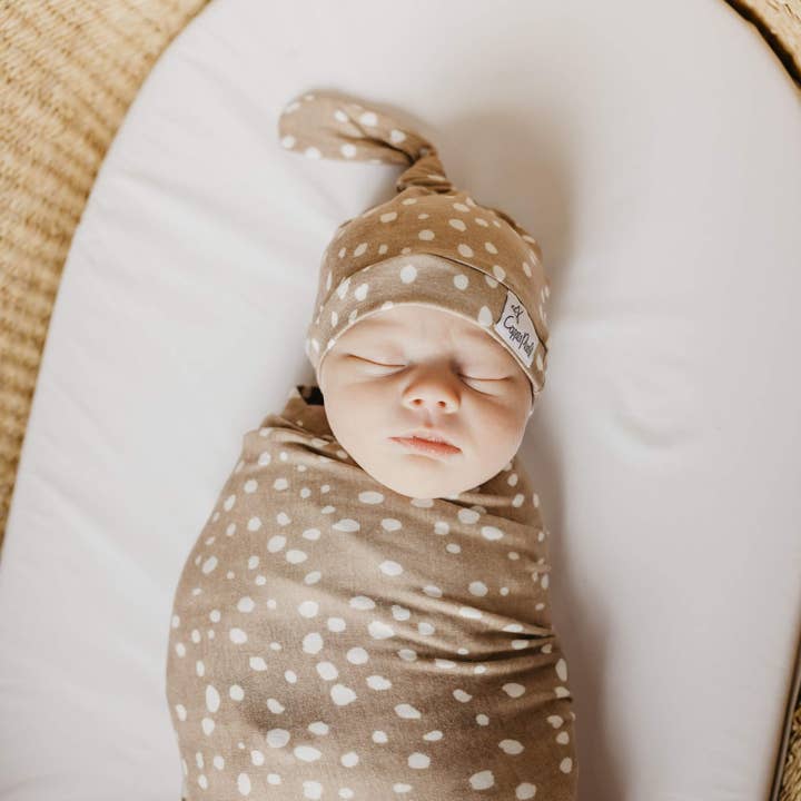 Top Knot Hat - Fawn for wholesale by Copper Pearl