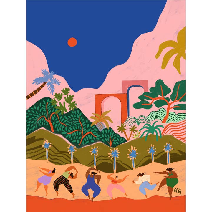 JIGGY Puzzles - Wholesale Puzzle - Adult - 450pc Puzzle & Glue Kit: Dancing in Paradise, Arty Guava1