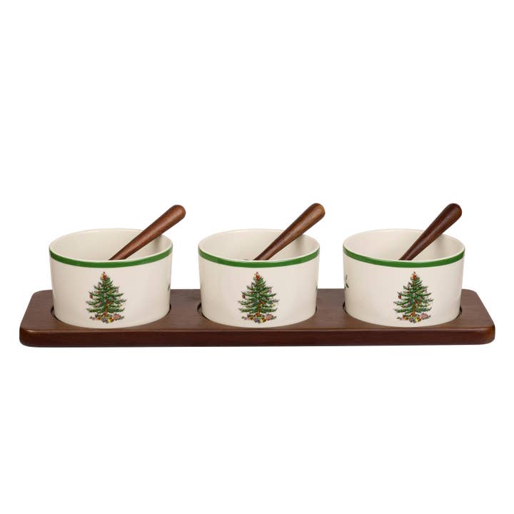 Christmas Tree 7pc Condiment Bowl Set for wholesale by Portmeirion, Spode, Pimpernel, Nacthmann, Wrendale Designs