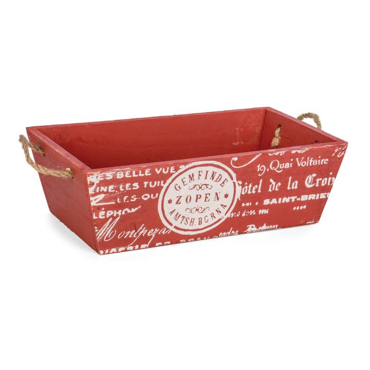 Wood Tub- Red for wholesale by Willow Group