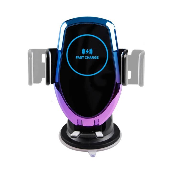 Chargeur rapide pour voiture sans fil à serrage automatique MK-W9 avec support pour la vente par Midsar Trading inc