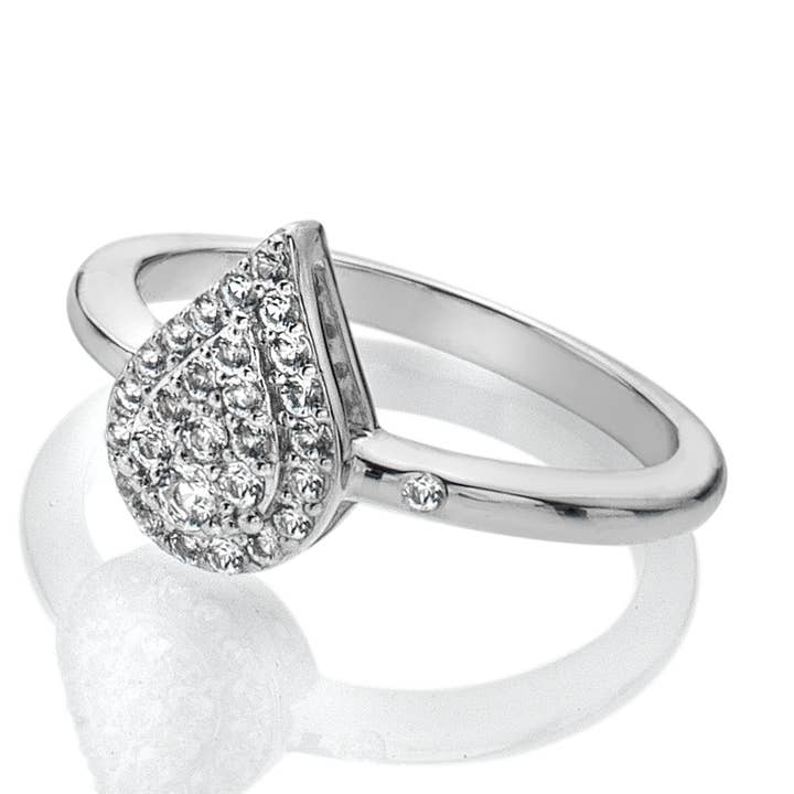 Glimmer ring met witte topaas voor wholesale door Hot Diamonds