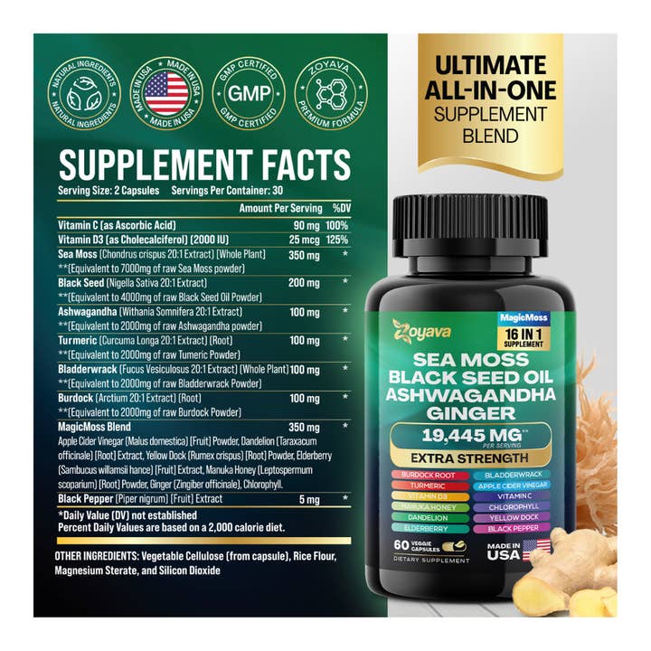 Zoyava – wholesale Oral supplement/vitamin – Sea Moss 16-in-1 Magic Moss Super Blend - 19,445MG