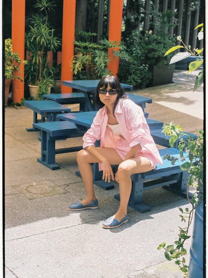 Mexas EU - Wholesale Muiltjes - Dames - AÑIL - Blauwe leren huaraches3