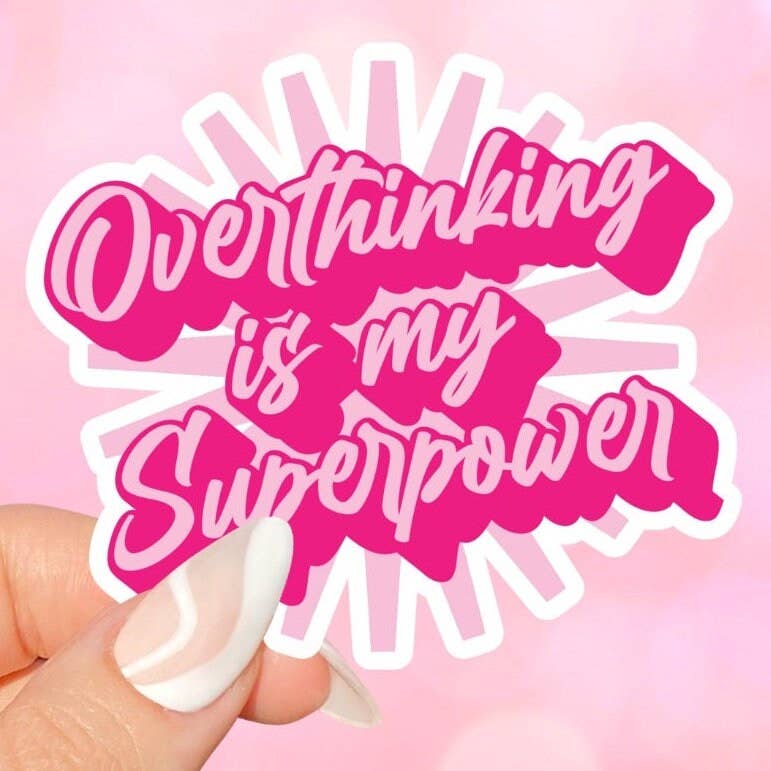 Briteify - Wholesale Sticker - Overthinking Superpower Sticker for E-Readers & Laptops0