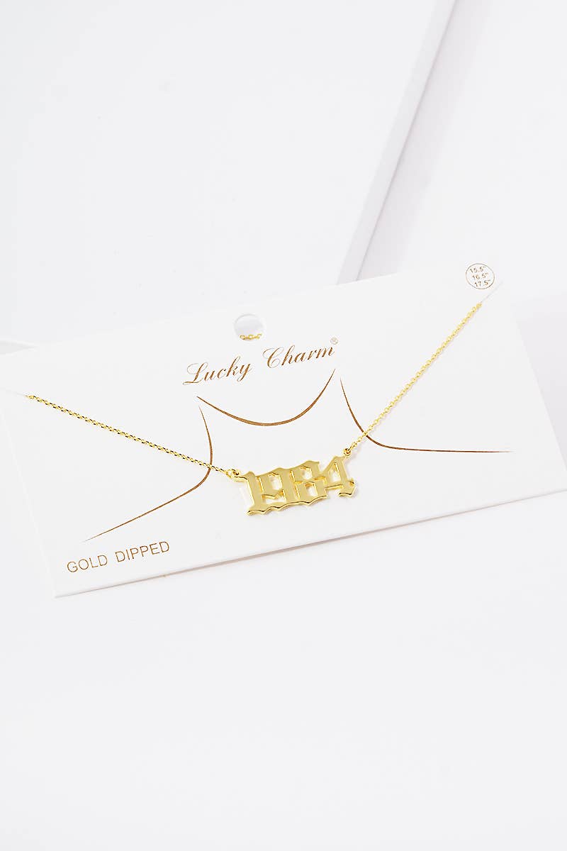 OHBOOBA DESIGN - Wholesale Pendant/Charm Necklace - Gold Plated Birth Year Necklace8