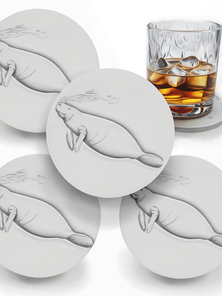 Manatee Drink Coasters for wholesale by McCarter Coasters