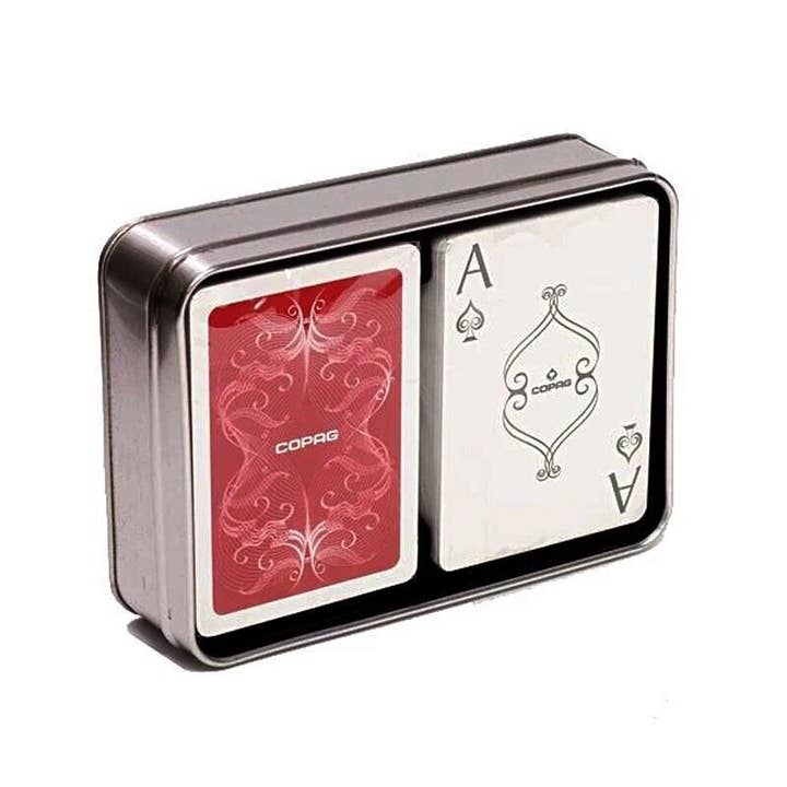 Cardshouse – Großhandel Spielkarten – Copag Centennial Zwei Decks in Blechdose3