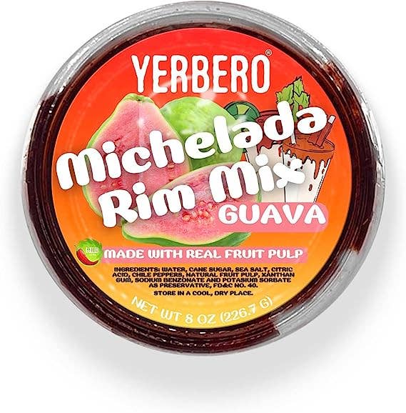 YERBERO - Wholesale Dip - Yerbero - Michelada Guava & Chamoy Rim Dip | 8 Oz (226.7 g) | Mexican Guayaba & Chili Paste2