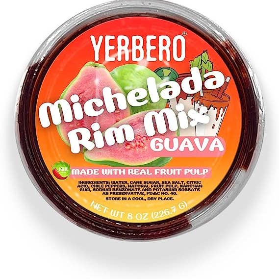 YERBERO - Wholesale Dip - Yerbero - Michelada Guava & Chamoy Rim Dip | 8 Oz (226.7 g) | Mexican Guayaba & Chili Paste2