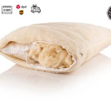 Organic Wool sleeping Pillow - perfect wedding gift for wholesale by Ekotex 1 ltd.