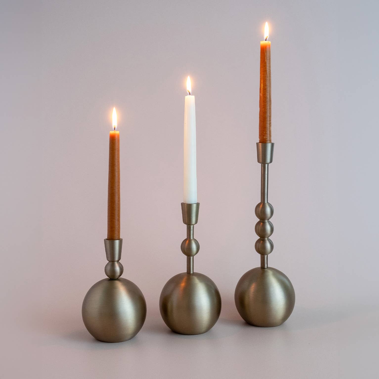 Made Market Co. - Wholesale Candle Holder - Medium Stacked Orb Taper Candle Holder 4