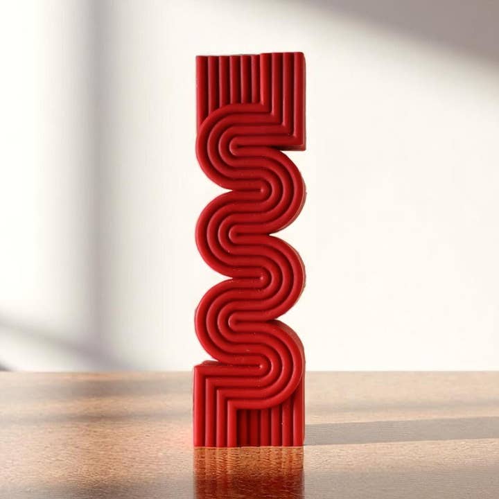 Large Ribbed Pillar Candle for wholesale by Agaboo Candle