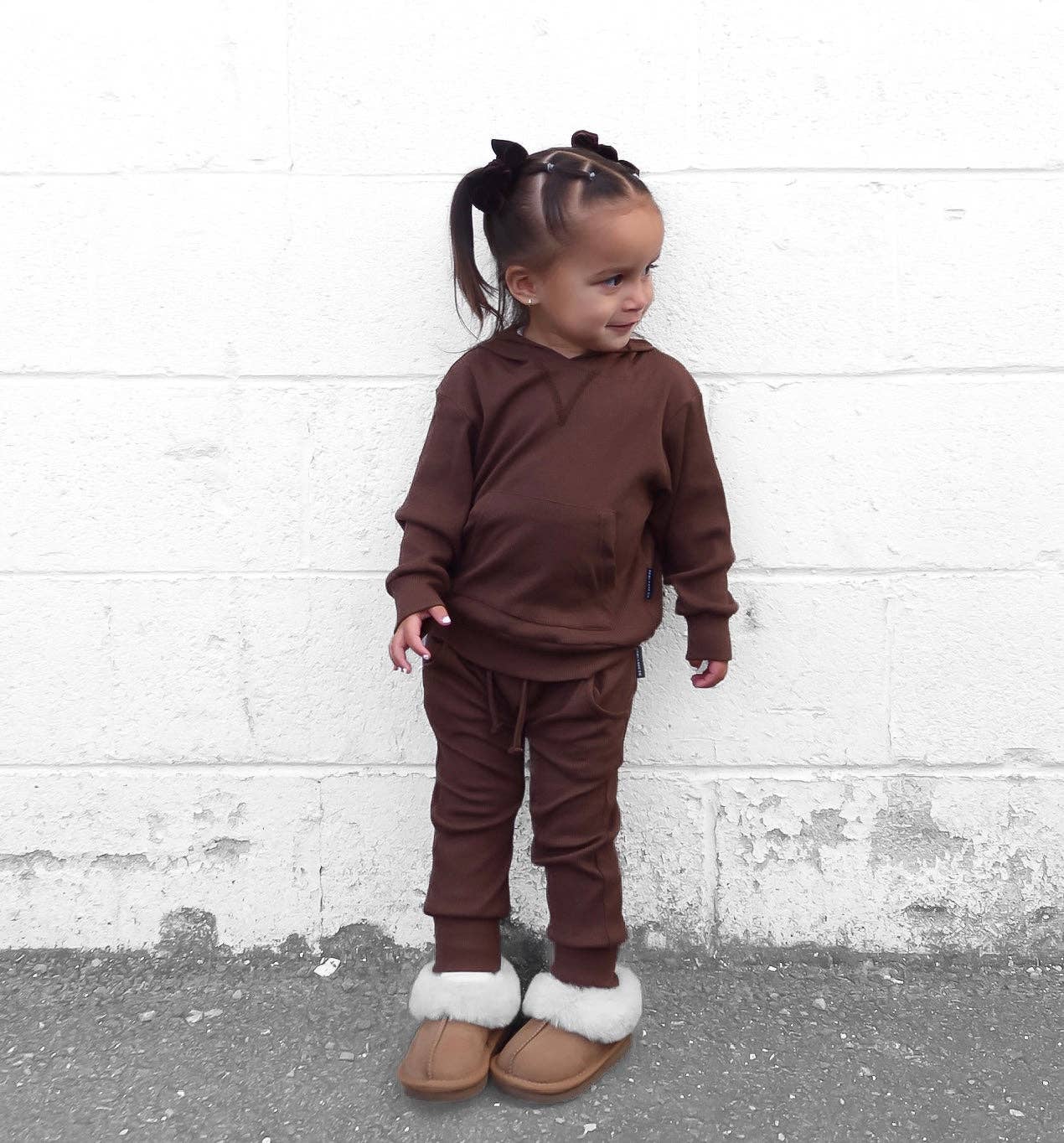 Remi + Rae Co. - Wholesale Hoodie - Kids - BAMBOO RIBBED HOODIE - COCOA3