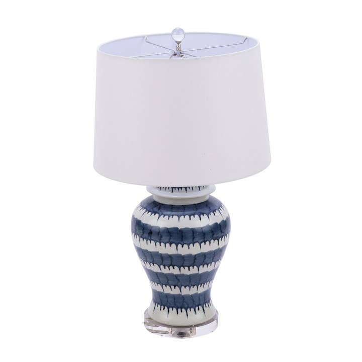 Legend Accents - Wholesale Accent/Desk Lamp - Blue and White Drip Table Lamp