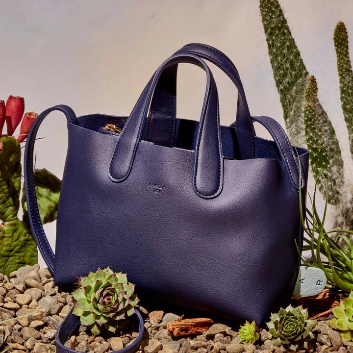 Cacta Small Tote - Navy / Light Blue for wholesale by Angela Roi